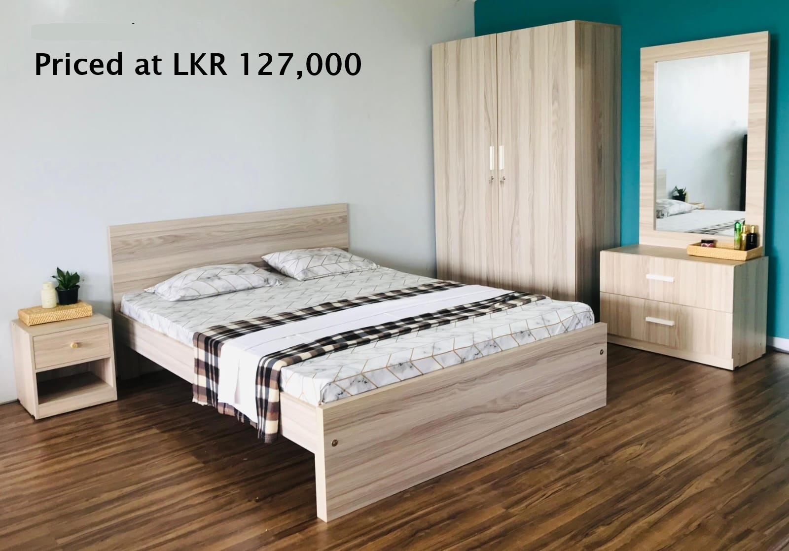 Aspen Arrangement with 2-Door Wardrobe and Aspen Dressing Table